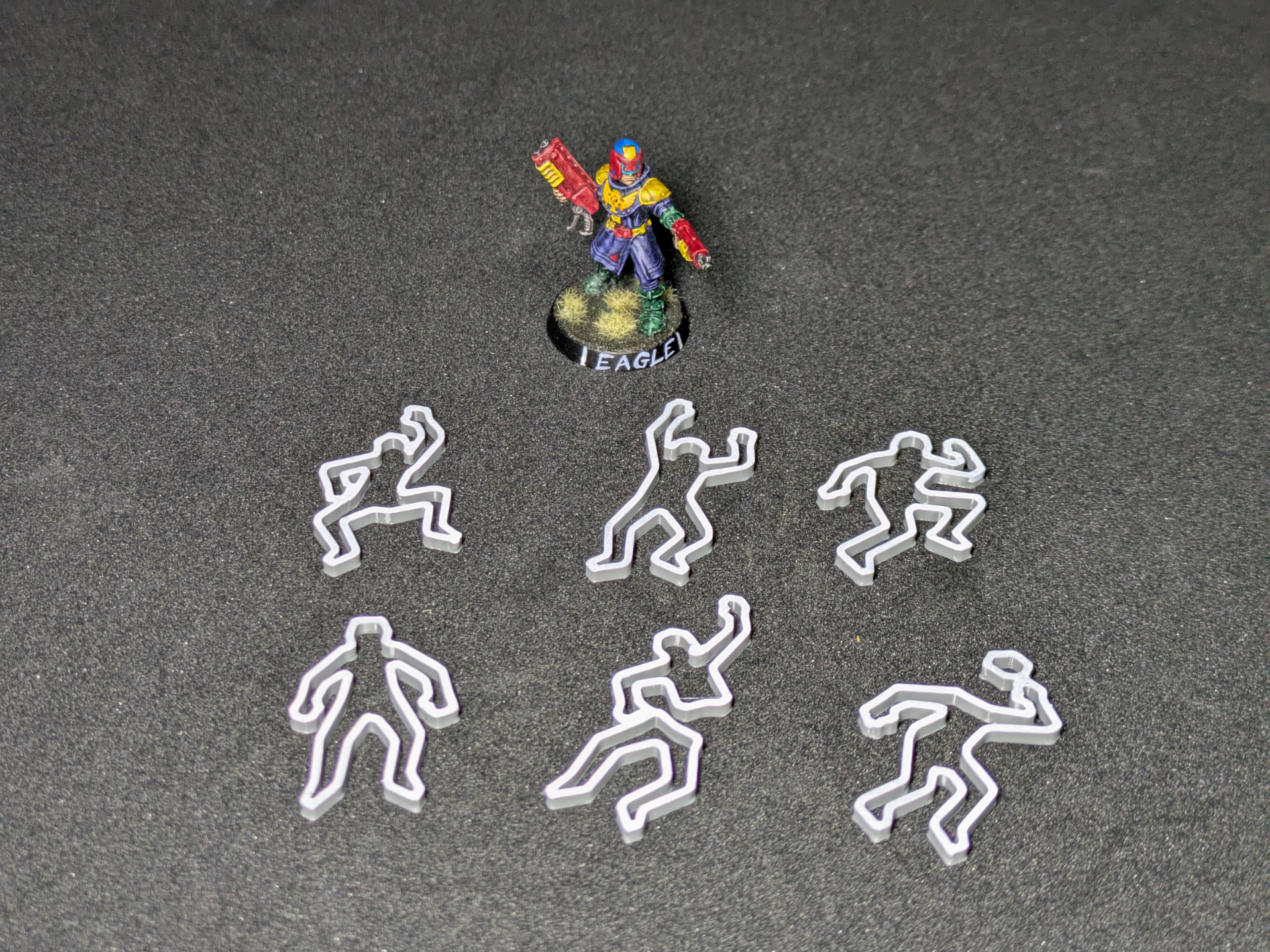 Crime Scene Chalk Outline - 32mm scale tokens