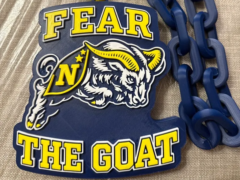 Fear the Goat - Navy Hype Chain Medallion