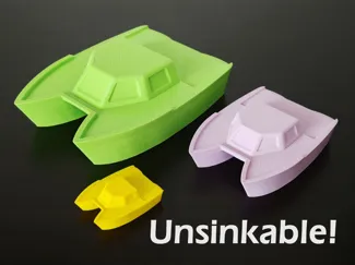 Floating Catamaran for the Bathtub: Unsinkable