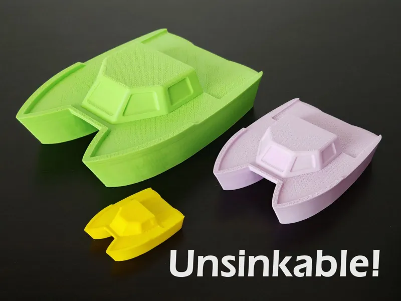 Floating Catamaran for the Bathtub: Unsinkable