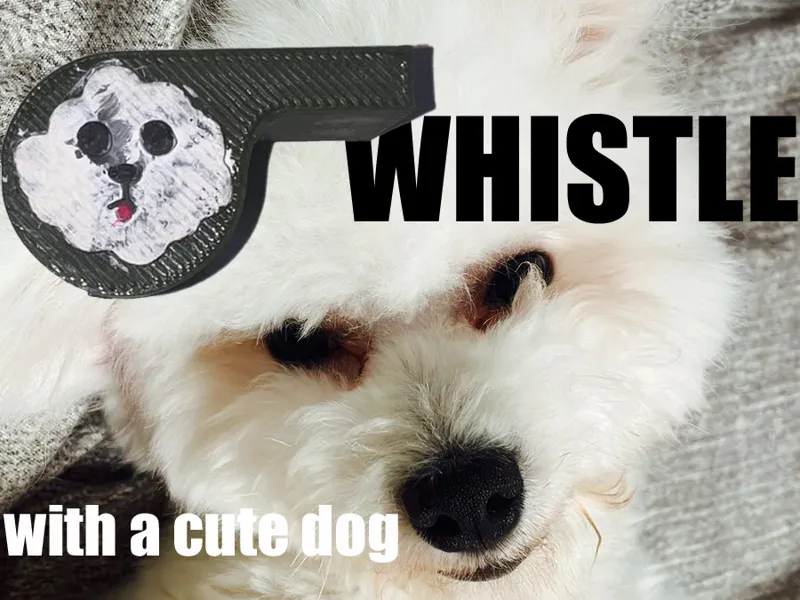 Whistle with a cute dog