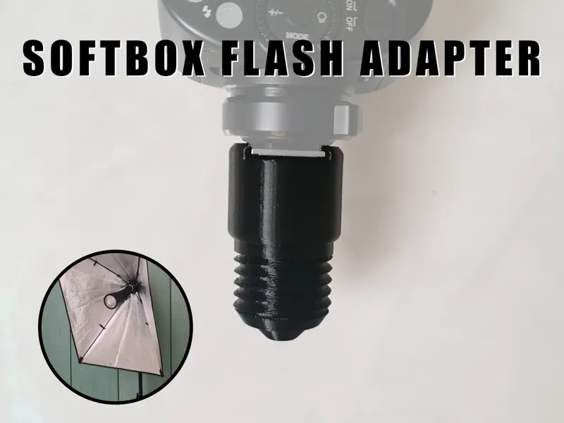 Hot Shoe Flash Adapter for Bulb Socket Softboxes