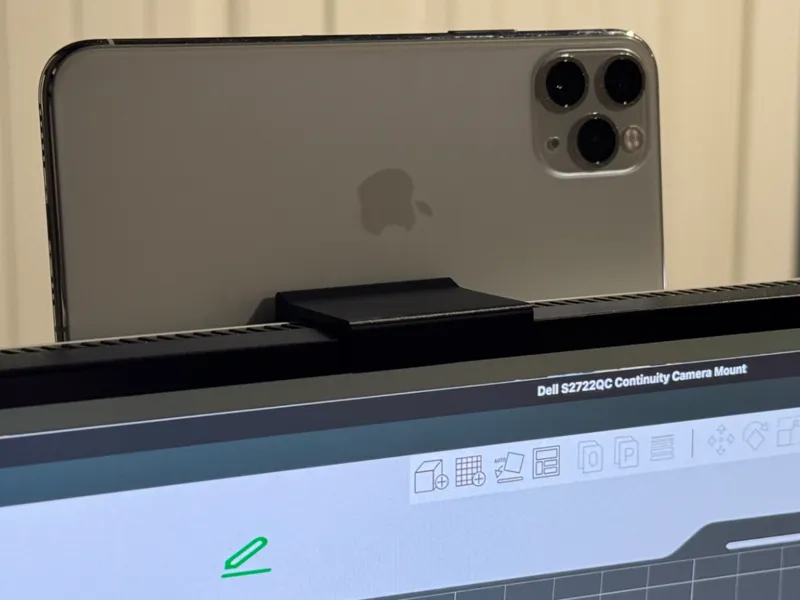 Continuity Camera Mount for Dell S2722QC Monitors