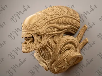 Modelo para impresión 3D: El Guardián del Abismo: Xenomorfo (Fan art) — vista de referencia 4