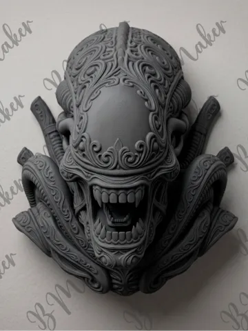 Modelo para impresión 3D: El Guardián del Abismo: Xenomorfo (Fan art) — vista de referencia 2