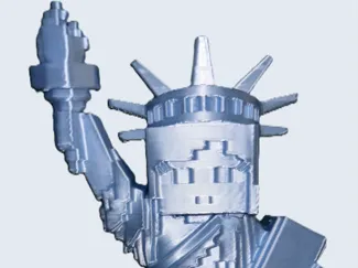 Alex from Minecraft as the Statue of Liberty