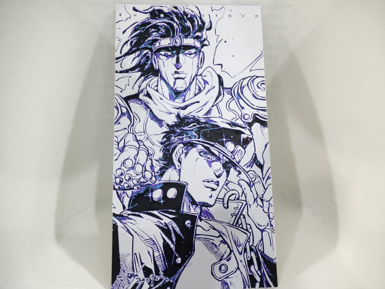 Jojo Jotaro Kujo and Star Platinum Hueforge