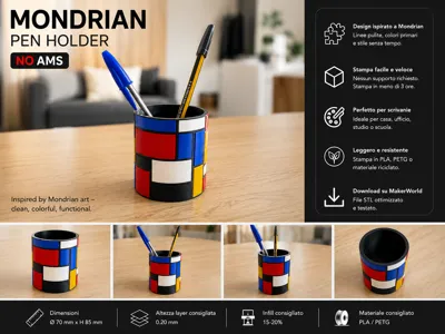 Mondrian Pen Holder