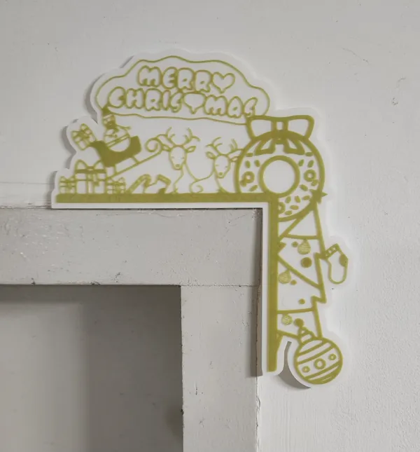 Coin de porte décoratif de Noël