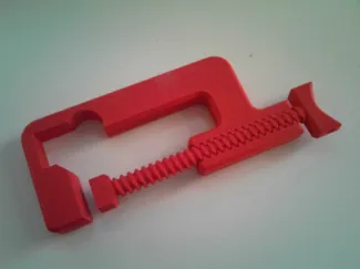 Print in place clamp for tight spaces