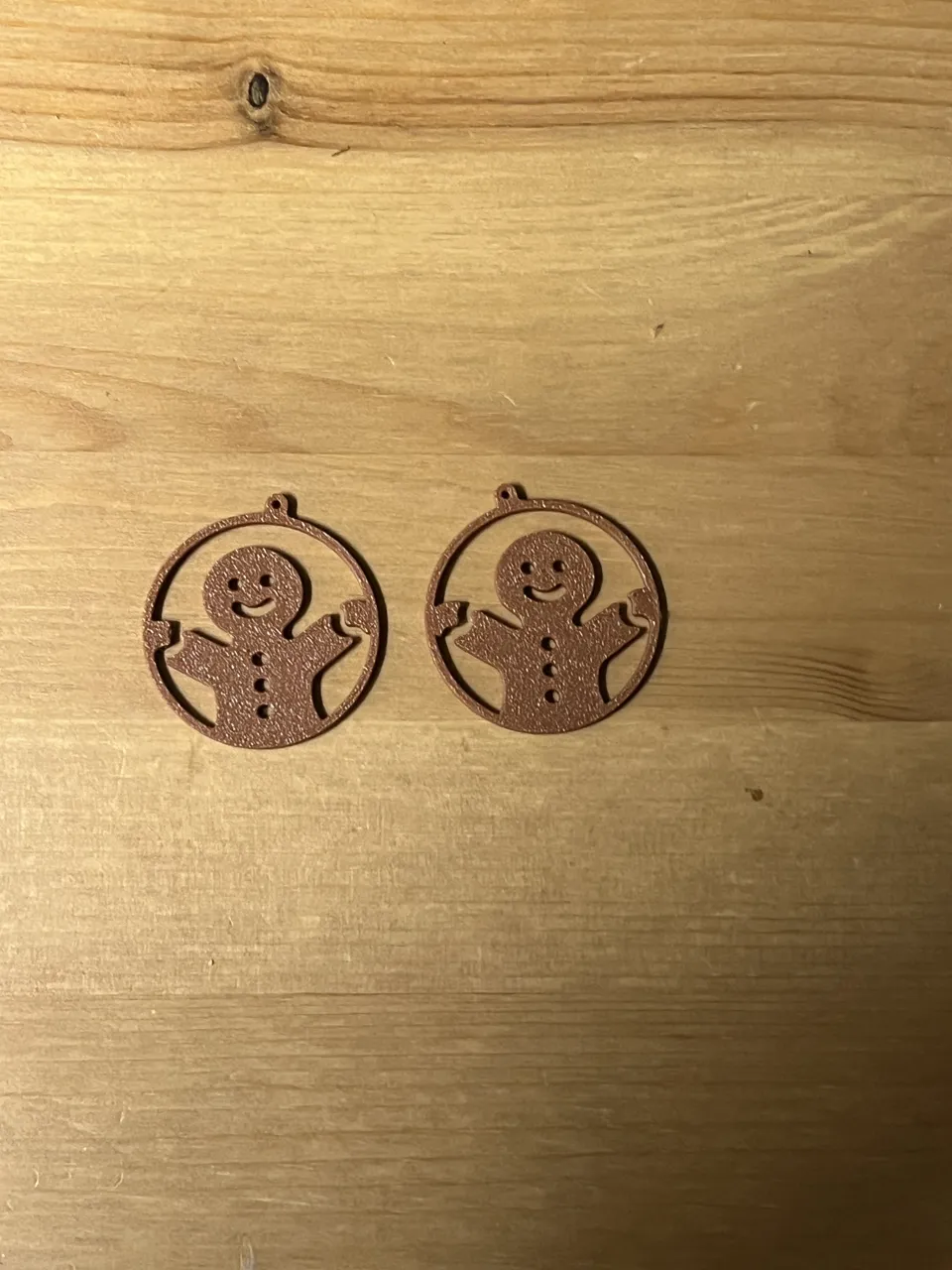 gingerbread man earrings view 2