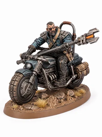Escenografía en miniatura: Grimdark Wasteland Soldiers Biker — vista de referencia 2