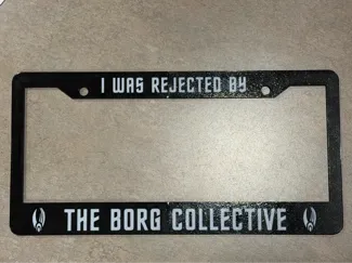 Borg Reject License Plate Frame - US size
