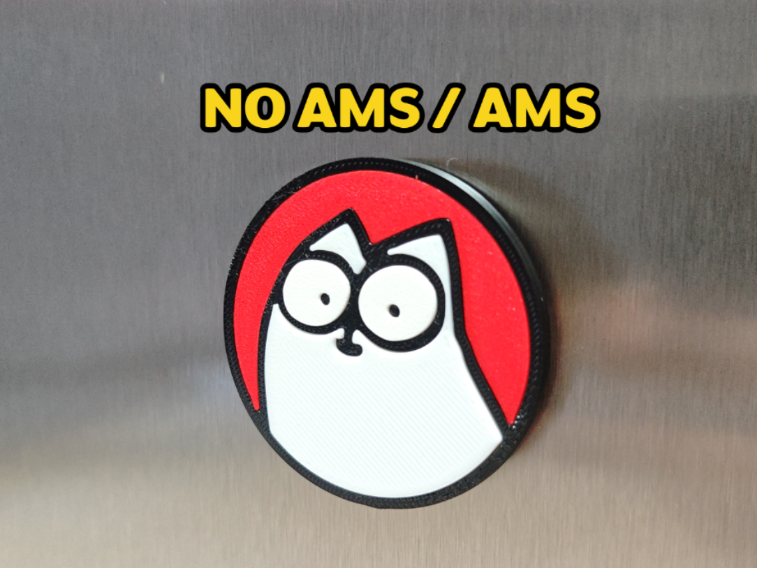 Simons Cat Magnet (or mini patch) (NO AMS/AMS)