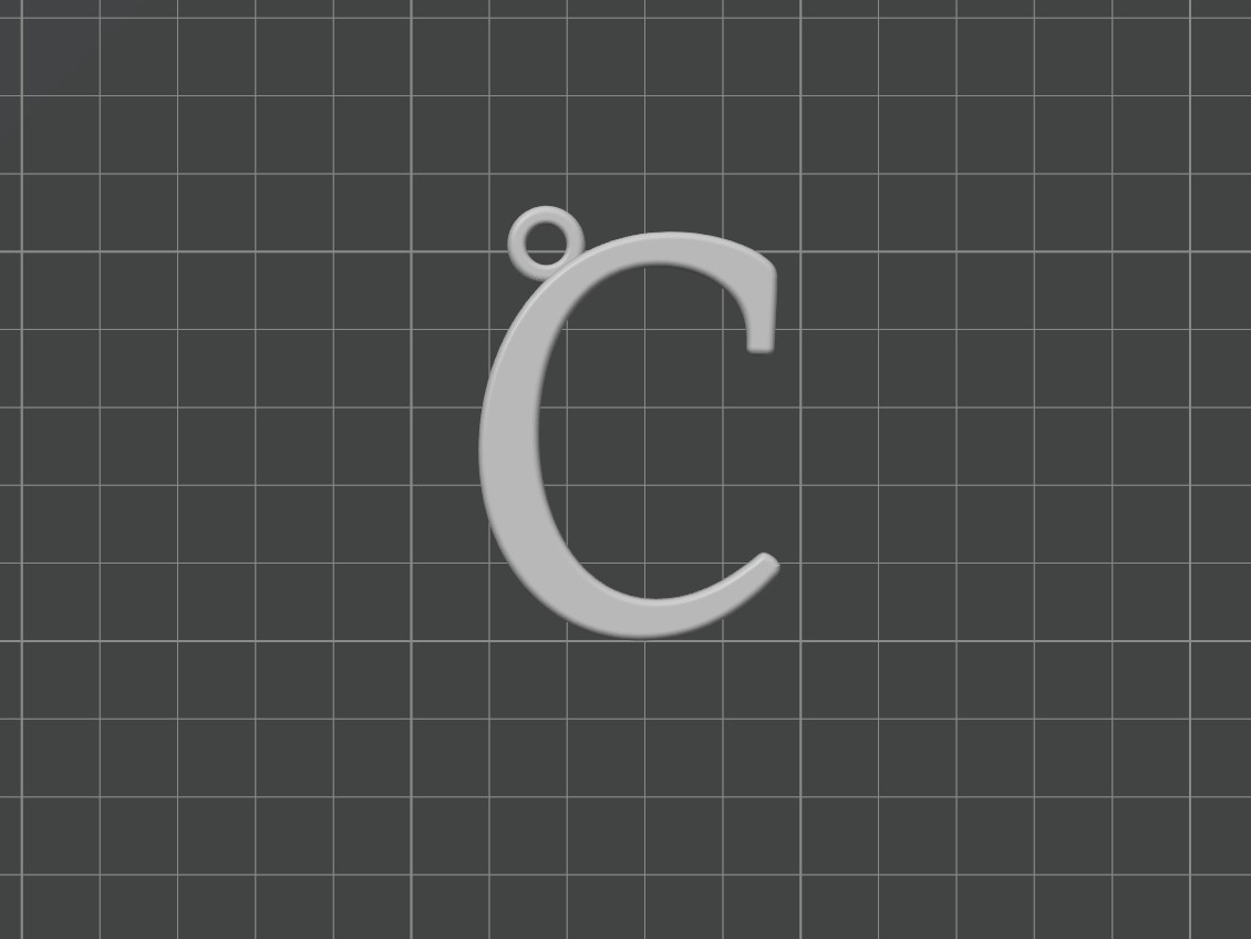 portachiavi lettera C