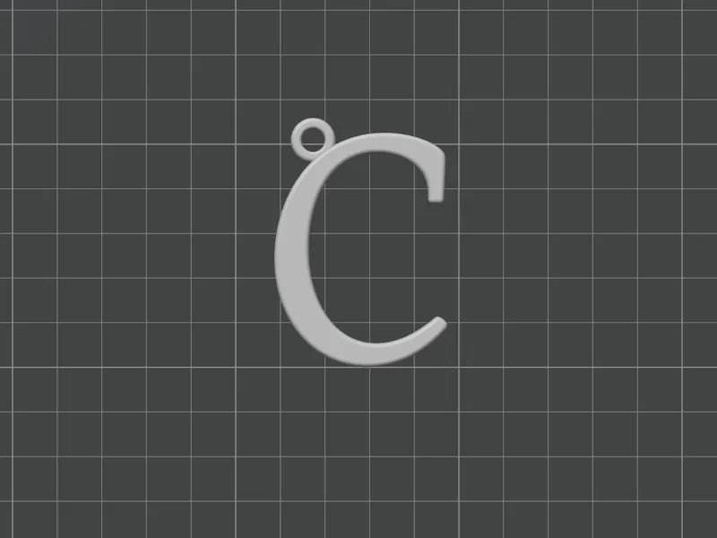 portachiavi lettera C