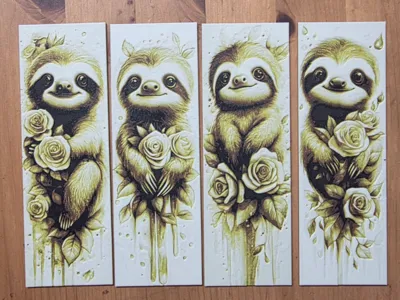 x4 Sloth Bookmark