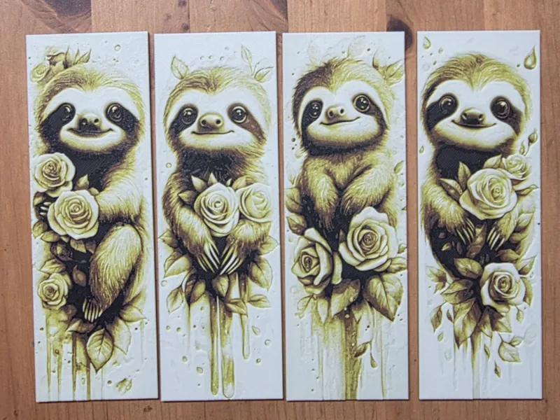 x4 Sloth Bookmark