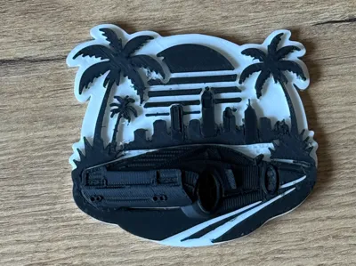 Retro Miami Car Wall Art