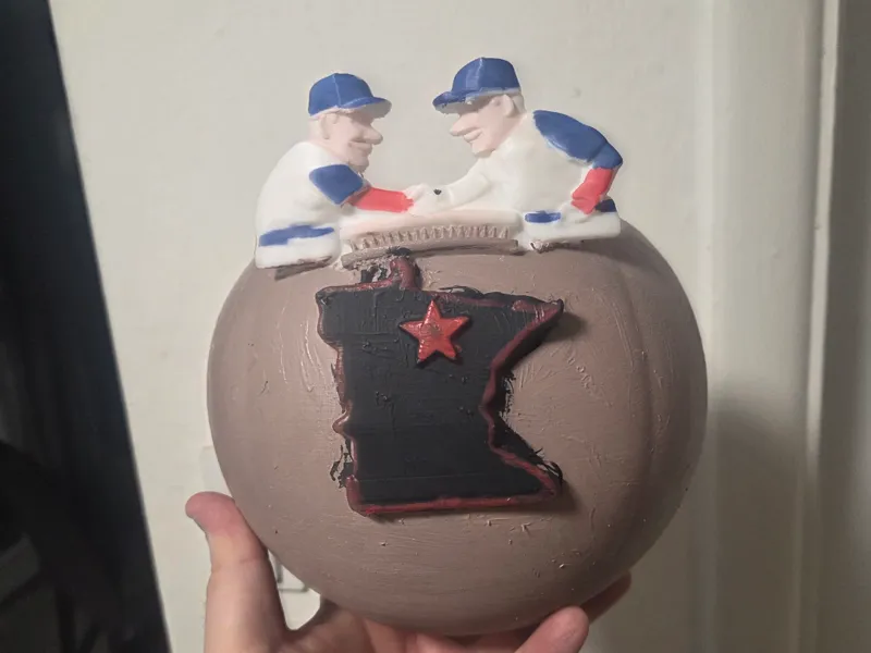Minnesota Twins baseball sculpture