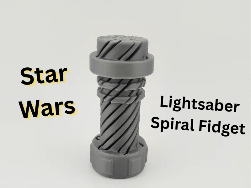 Lightsaber Handle Vortex Spiral Fidget