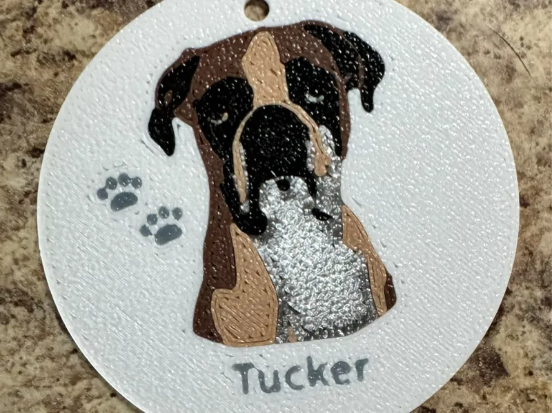 Boxer Dog Keychain Customizeable