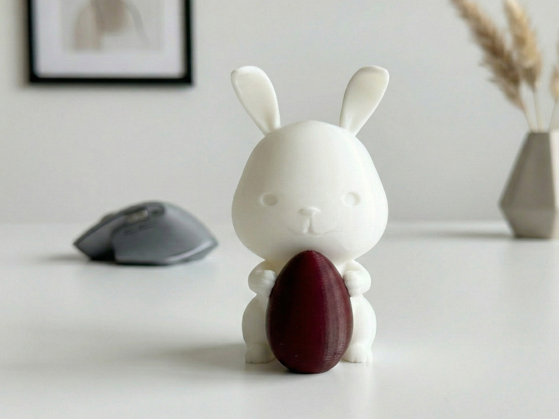 Easter Bunny Holding Egg - Rabbit | Basket Decor