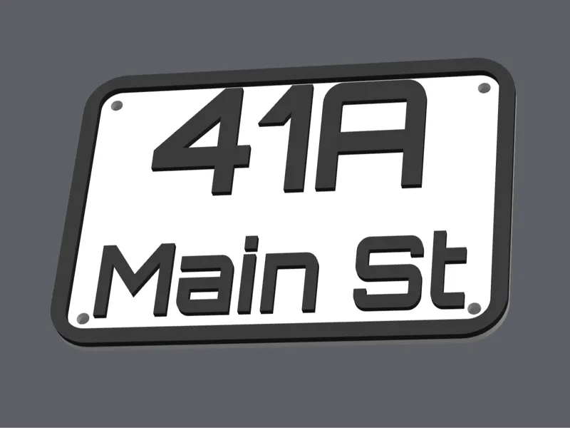 Custom House Number Plate