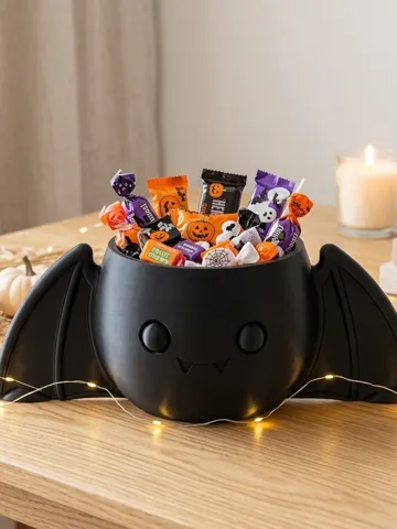 Letrero o emblema decorativo: Cute Bat Candy Bowl – Halloween Decor — vista de referencia 2