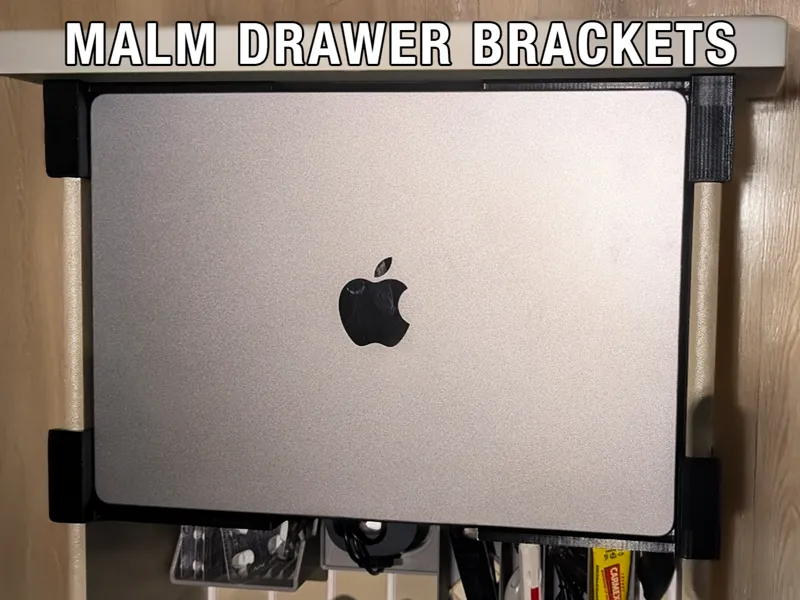 IKEA MALM Drawer Laptop Shelf Brackets
