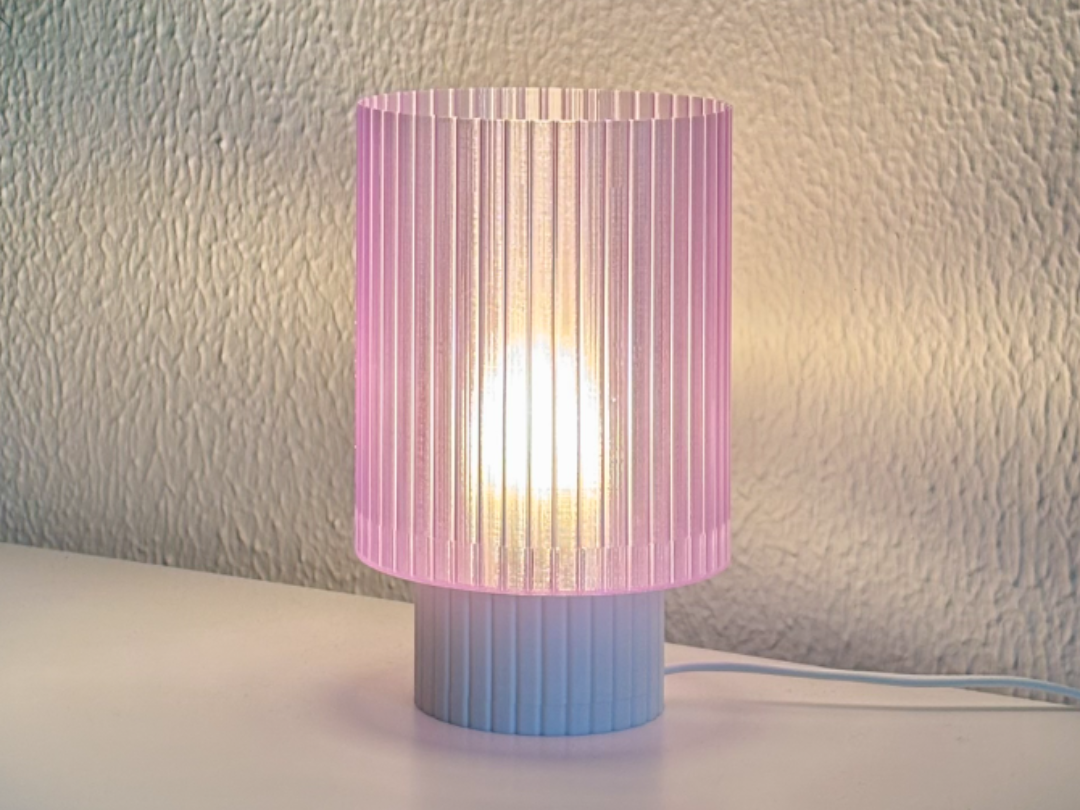 Luminária de Mesa Cilindro Canelado E14
