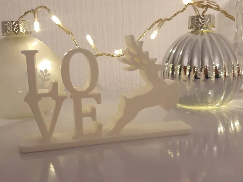 Reindeer Themed Love Sign 
