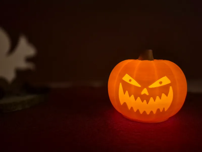 Halloween Pumpkin for LED Tealight (customizable)