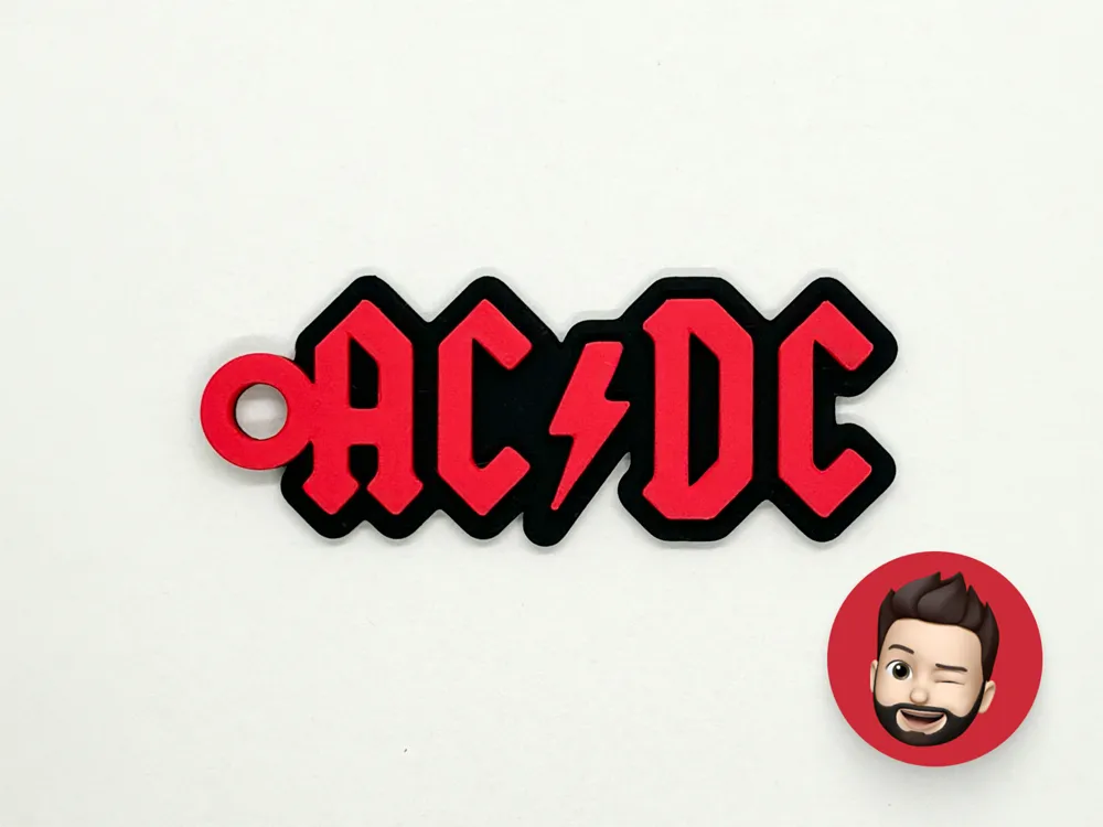 Bands AC/DC keychain by nicodeimos - MakerWorld