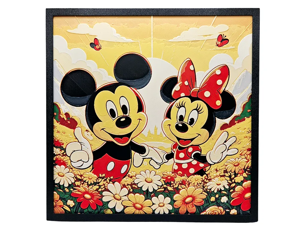 Mickey and Minnie Sunset Field of Flowers
