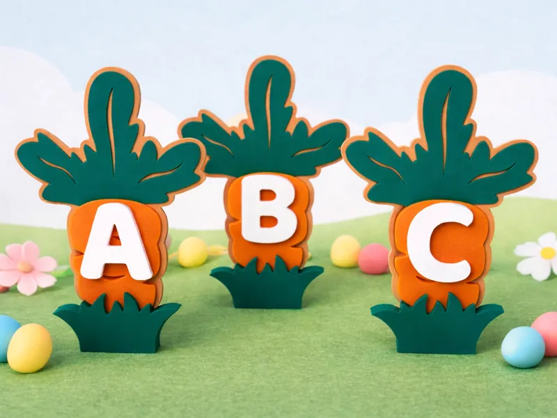 Easter Carrot Alphabet – Easter Letters 