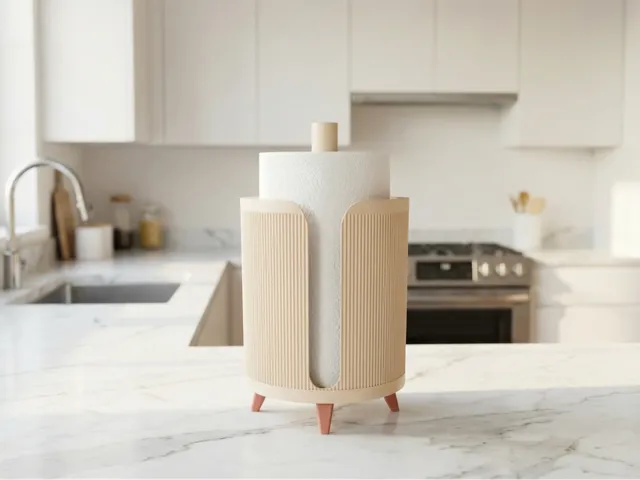 Chair-leg paper towel rack