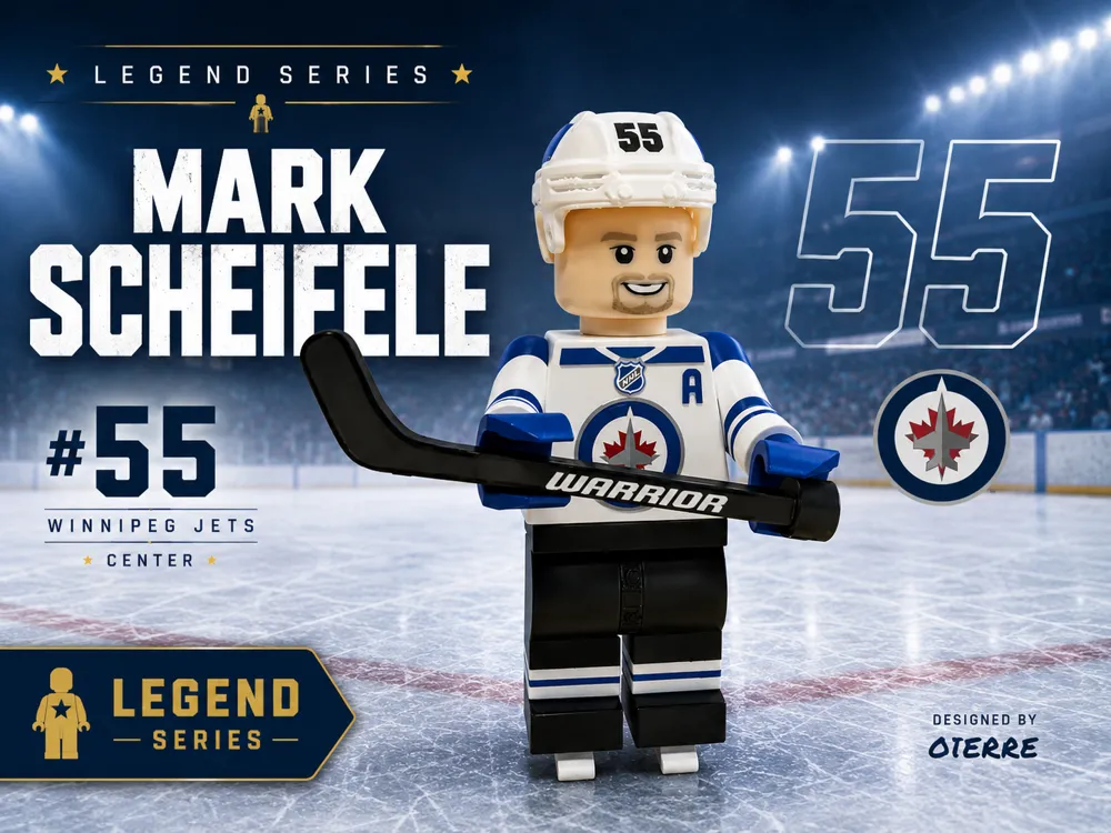 Pieza para disfraz o exhibición: Mark Scheifele #55 – Hockey Legend | By @loops_3D. Referencia del modelo original.
