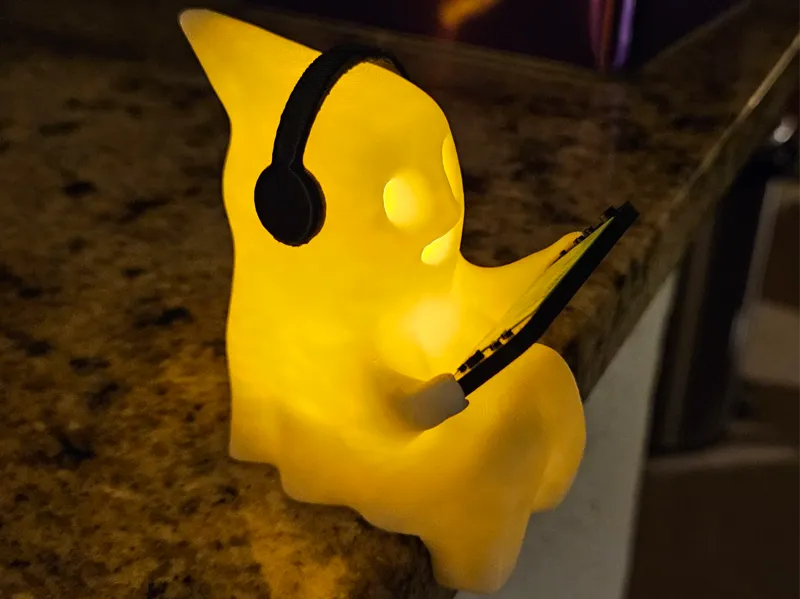 Geek Ghost with Headset and Switch
