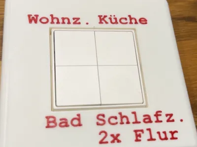 Shelly Wall Switch 4 Frame for Labeling