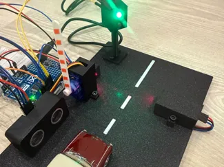 Arduino Parkhausschranke mit Sensorik 