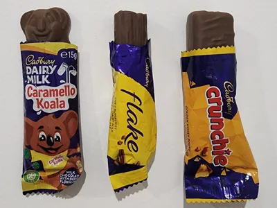 Fake Cadbury Flake, Caramello Koala and Crunchie