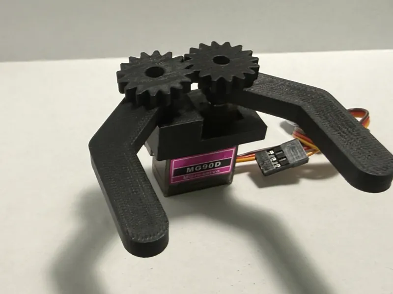 simple MG90s/MG90d servo claw