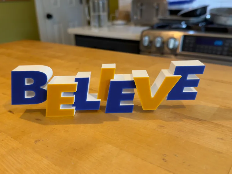 Believe Word Sign