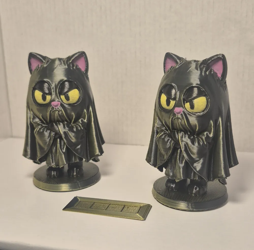 Printable Grumpy Grumpy Ghost Cat -Halloween Cat Costume Figure - Free 3D Print Model ...