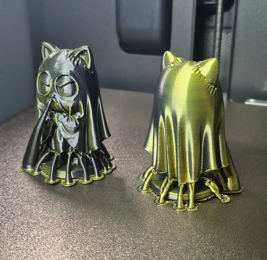 Printable Grumpy Grumpy Ghost Cat -Halloween Cat Costume Figure - Free 3D Print Model ...