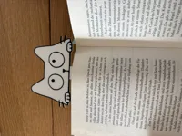 Curious Cat Bookmark - two-sided