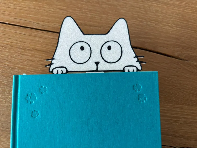 Curious Cat Bookmark – Cute Page Marker