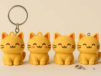UWU Kawaii Cat Keychain (4 Variants) 