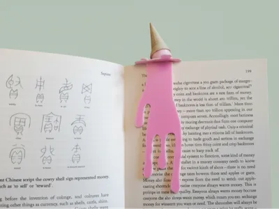 ice cream cone bookmark (melting)